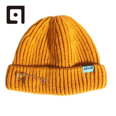 China Winter Hat Women's/Men's COMMON Beanie Knitted Cool Caps /Winter Hat Knitted Beanie With Pin for sale