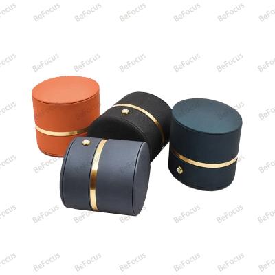 China Recycled Materials custom Oval PU leather Ring Pendant kraft paper jewelry gift paper box packaging boxes paper white with your own logo for sale