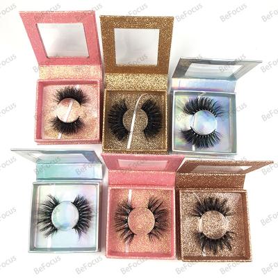 China Recycled Materials craft custom kraft paper folding drawer box for lashes gift packaging box with lid pvc window for sale