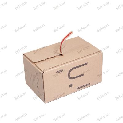 China Recycled Materials custom kraft foldable easy to tear corrugated shipping paper packaging mailer zipper box Self-adhesive glue paper cartons for sale