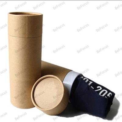 China Recycled Materials luxury custom craft kraft paper gift storage packaging tube box with your own logo for clothes gift for sale