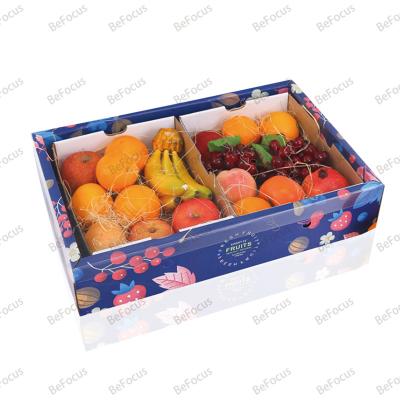 China Recycled Materials good quality custom kraft curragated cardboard fresh fruits paper ribbon silk gift packaging boxes paper for sale