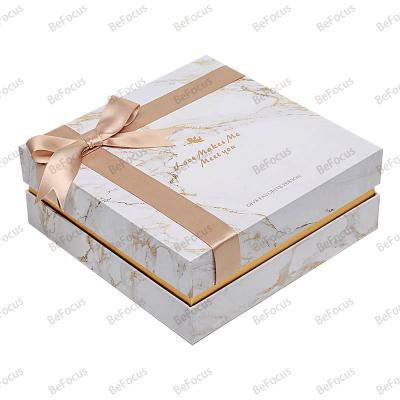 China Recycled Materials customized luxury craft Lid base recycled kraft paper packaging box for Thanksgiving gift packaging box for sale