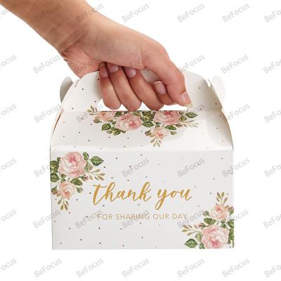 China Recycled Materials customized luxury craft recycled coated paper packaging box for Thanksgiving gift packaging box with handle for sale