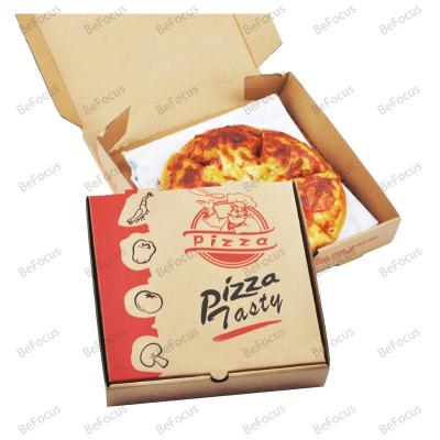 China Recycled Materials customized recycled rectangle food kraft food pizza paper packaging box for Thanksgiving gift packaging box for sale