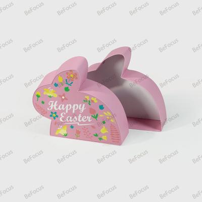 China Recycled Materials Kids toys rabbit shape easter treat gift paper packaging boxes cheap price customized with your own logo for sale