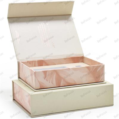 China Recycled Materials Customized perfume bottle gift packaging magnetic boxes luxury present cardboard package carton with logo folding paper cosmetic for sale