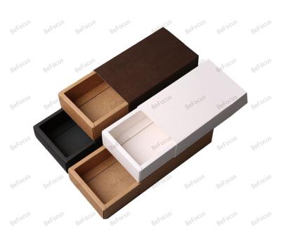 China Recycled Materials customized good quality gift kraft storage box drawers organizer and jewelry display paper jewelry box packaging for sale