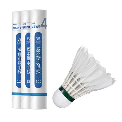 China Balance Factory Supply Badminton Grade Super Goose Duck Feather Outdoor Badminton Shuttlecock for sale