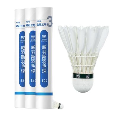 China Indoor Balance Sports Outdoor Durable Goose Feather Shuttlecock Badminton Shuttle Cock for sale