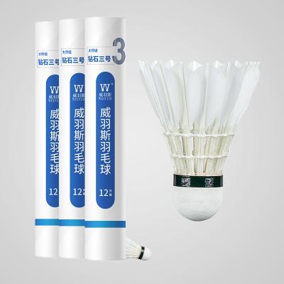 China Super Balance Factory Supply Grade Goose Feather Shuttlecock Badminton for sale