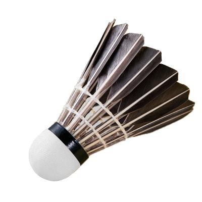 China Durable Professionally Manufactured Cheap Durable Goose Feather Black Badminton for sale