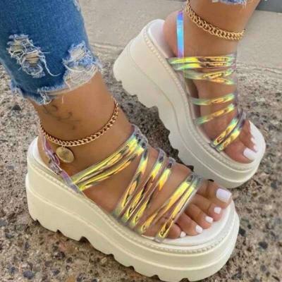 China Dropshipping Deodorization Summer Bandage Women's Mid Heel Sandals Women's Shoes See The Shoes Plus Size 35-43 for sale