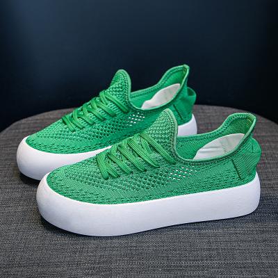 China Vulcanize Shoes Platform Sneakers 2021 Mesh Designer Trainers Thick Bottom Breathable Sneakers Chunky Women Vulcanized Flat Sports Shoes for sale