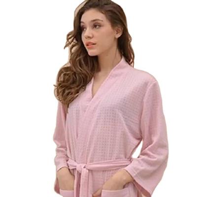 China 100% QUICK DRY polyester waffle bathrobe/unisex long waffle bathrobe massage robe for sale