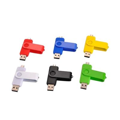 China Plastic+Metal Pen Drive Swivel USB Memory Stick 128GB 64gb Key Pendrive 32GB USB 2.0 Flash Drive For Android Phone/PC for sale