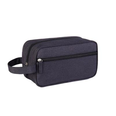 China NATIONAL Custom Logo Portable Wash Bag Private Label Toiletry Bag Cheap Black Polyester Travel for sale