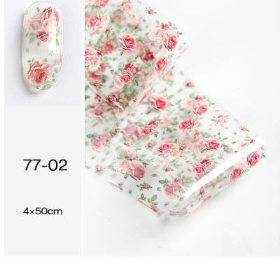 China Nail Art New Nail Art Finger Decoration Transfer Nail Sticker Decal Vintage Flower Paper Wholesale Nails for sale