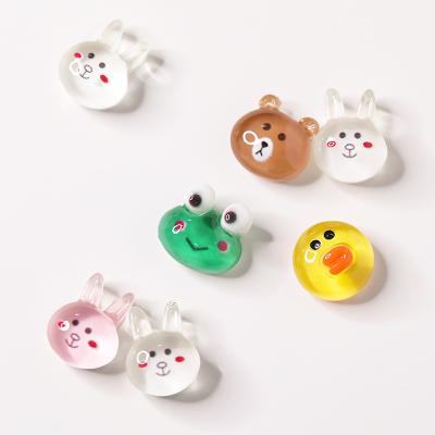 China New 2020 Nail Art Manicure DIY Nail Art 3D Frog Rabbit Plastic Nail Decoration Nail Diamond for sale