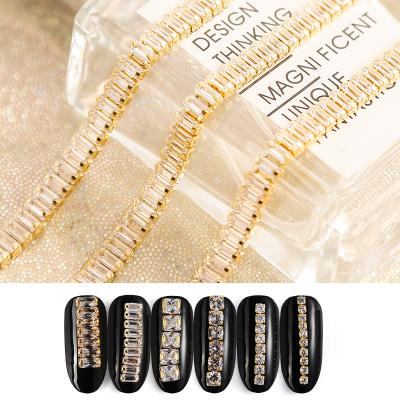 China Nail Chain Shining Diamond Chain For Nails Decoration Luxury Metal New DIY Art Fake Nail Stones 2020 for sale