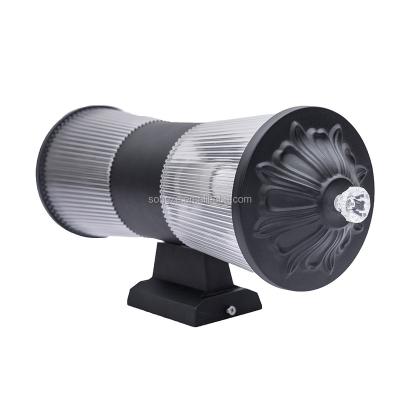 China Fancy Borosilicate Aluminum Tube E27 Glass Wall Bollard Outdoor Wall Lamp for sale