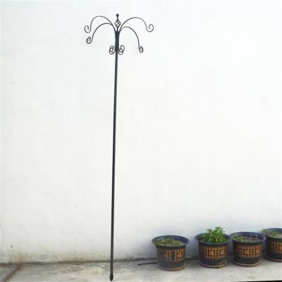 China Decorative Outdoor S Hooks Iron Stake Garden Large Easily Gathered Black Shepherd Hook for sale