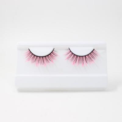 China Wholesale Colorful Daily Life Vendor Length Glitter Colored Halloween Party With Colored Eyelashes for sale