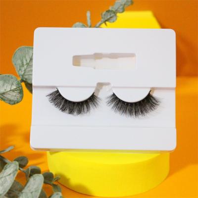 China 2022 New Design Full Volume Natural Long False Mink Eyelashes D Strip Russian Curl Lashes Faux Mink Eyelashes for sale