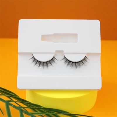 China 2022 Natural Wholesale Seller New Since C D Curl Lashes Strip 3D Fluffy Tapered Spike Russian Volume Strip Lashes Thick for sale