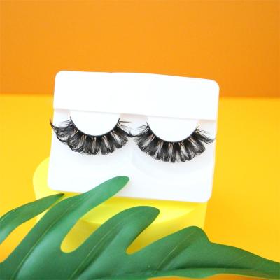 China D C B Curl Long Volume Natural Fluffy Strip Lashes Russian False Mink Lashes for sale