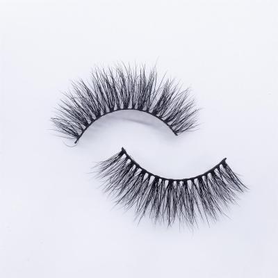 China Black Strip 100% Hand Made Natural Wholesale Natural Logo Packaging Full Strip Real Custom Made Mink Lashes 3D Cotton Mink Eyelashes for sale