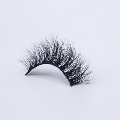 China Wholesale Natural Soft Light Strip Real Mink Lashes 3D Mink Eyelashes From Own Brand Private Label Full for sale