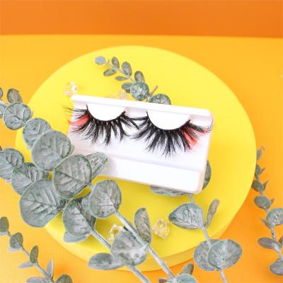 China Party Style Colorful Wholesale Private Label 3D Colored Lashes Colored Mink Lashes 5D Fluffy Mink Lashes Dramatic Color Mink Eyelash for sale