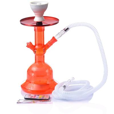 China Model LED Kettle Acrylic Acrylic Hookah Set Shisha With LED Light Ceramic Bowl Hose Charcoal Tongs Hookah Accessories for sale