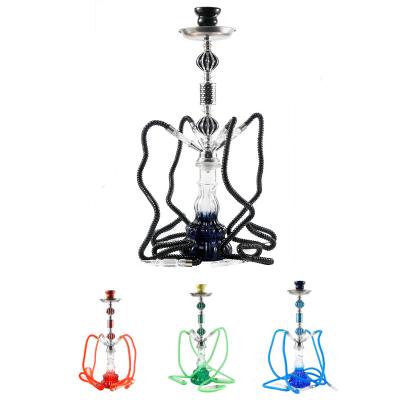 China Full Glass Shisha Arabic Hookah Large Set 4 Pipes Full Glass Narguile With Ash Plate Water Tobacco Pipe Shisha Bowl Tongs Smoking Accessories for sale