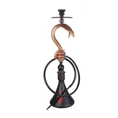 China Full Metal Shisha Hot Arabian Cobra Shaped Single Carbon Ash Tray Shisha Accessories Hookah Set Resin Body Glass Bottle Tube Hookah Head Shisha Bowl for sale