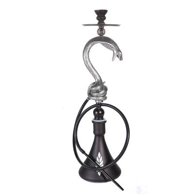 China Full Metal Shisha Hot Arabian Cobra Shaped Single Carbon Ash Tray Shisha Accessories Hookah Set Resin Body Glass Bottle Tube Hookah Head Shisha Bowl for sale