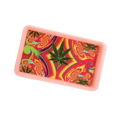 China Contemporary Glow Customize Led Tobacco Rolling Trays Smoking Accessories Rechargeable LED Weed Tray Gift Led Rolling Gadgets For Men for sale