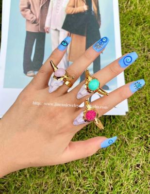 China Popular Ring Multicolor Various Daily Decoration CLASSIC Hot Sale Ox Head Bull Head Shape Ring Jewelry Wholesale for sale