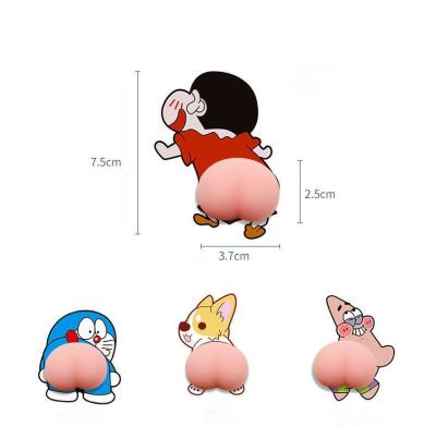 China Universal Children's Toys 3D Silicone Cartoon Car Stickers for Mobile Phones Computers and Refrigerator Anti-Collision Stickers for sale