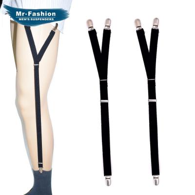 China Fashion Trendy Men's Shirt Stays Garter Suspender Braces Shirts Gentleman Leg Garter Support Elastic Business for sale