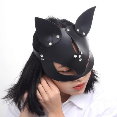 China Sexy Leather Eyewear Lady Women Half Face Eye Mask PU Eyewear Girls Party Accessory for Night Dance Ball Masquerade Party Adult Cosplay Game for sale