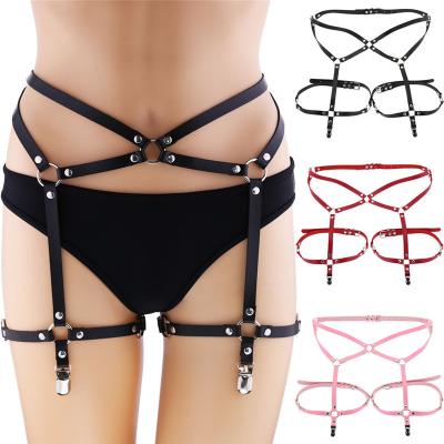 China High Quality High Quality Girls Leg Garter Belt Clip Suspender Colored Sexy Mature Bondage Women Leather Leg Garter Belt For Young Ladies Girls for sale