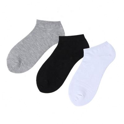 China QUICK DRY Cotton Mens Ankle Socks Breathable Comfortable 100% Black for sale