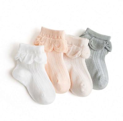 China QUICK DRY Kids Thin Breathable Sweat-absorbent Baby Socks Solid Color Cute Baby Socks for sale