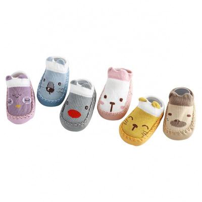 China QUICK DRY Three-Dimensional Ear Cartoon Toddler Floor Non-slip Leather Bottom Socks Baby Socks for sale