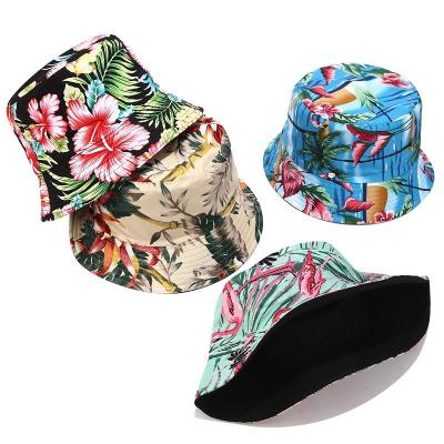 China Summer Double-Sided Outdoor Travel Hat Hot Selling Cotton Bucket Hat New Sun Printing Foldable Fisherman Hat for sale