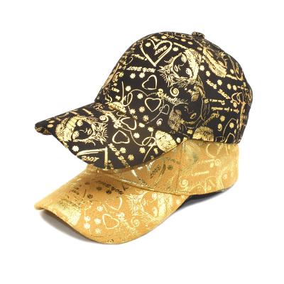 China New JOINT Spring Gold Printed Hat Graffiti Baseball Cap Unisex All-match Outdoor Sun Hat Peaks for sale