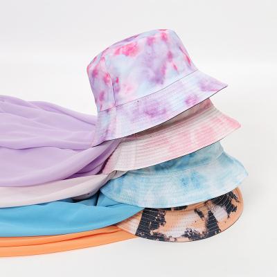 China Chiffon & New Summer Cotton Scarf For Women Muslim Chiffon Instant Hijab Hat Set Fashion Fisherman Hat Tie Dye Bucket Hat Muslim Hijab Set for sale