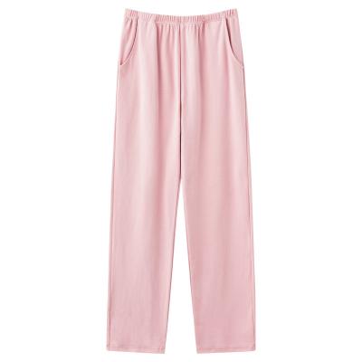 China Korean anti-wrinkle women's summer cotton mosquito pants simple and soft thin clothes can be worn outside the home loose color pure pants for sale